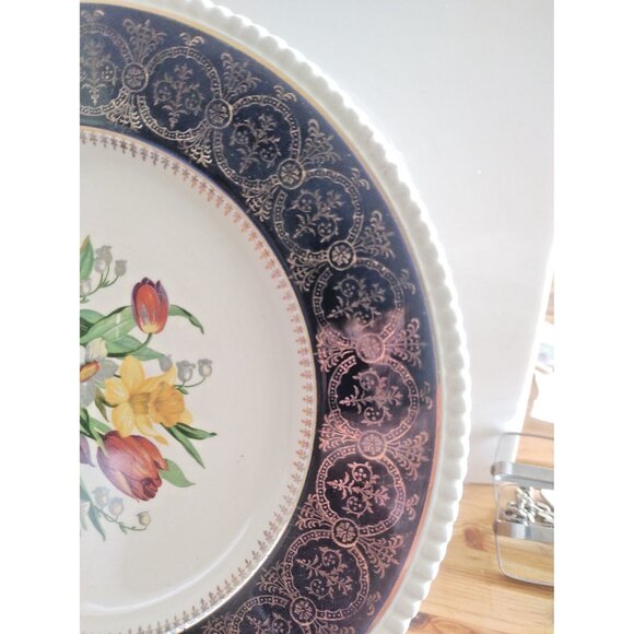 Vintage Simpsons Potters LTD Solian Ware England Dinner Plate 10 3/4" Floral - Picture 3 of 7